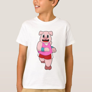 Camiseta Porco em Execução