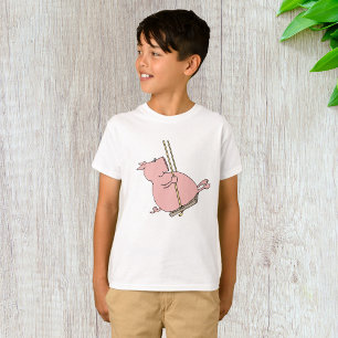 Camiseta Porco Em Um Balanço