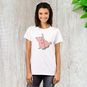 Camiseta Porco Em Um Swing
