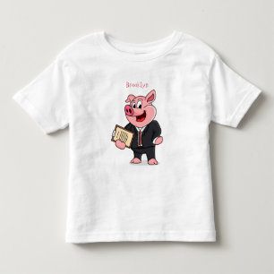 Camiseta Porco engraçado em desenhos animados
