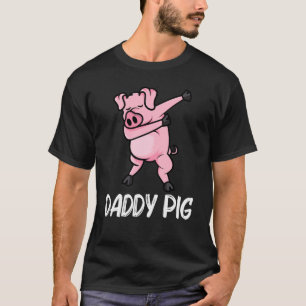 Camiseta Porco Engraçado Para Pai Masculina Porco Porquinho