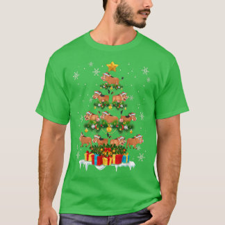 Camiseta Porco-espinho Papai Noel Luzes Árvore de Natal Vid