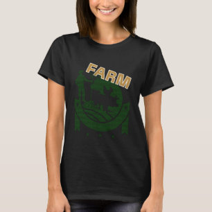 Camiseta Porco Fazenda América Vaca Fazendeiro celeiro Fran