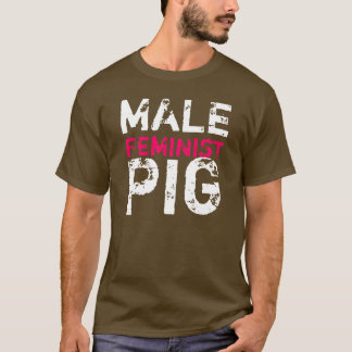 Camiseta Porco feminista masculino