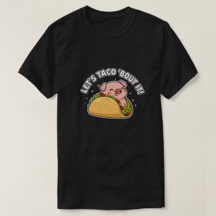 Camiseta Porco Fofo em Taco Piada Divertida Comida Humor De