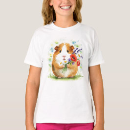 Camiseta Porco-guineense, Cavia, Cavy, Flores