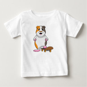 Camiseta Porco-guineense como Patinador com skate