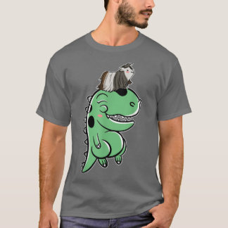 Camiseta Porco-guineense Na Porca Do Dinossauro