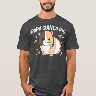 Camiseta Porco legal Para Homens Pai Roda Fluffy Cavy Pet