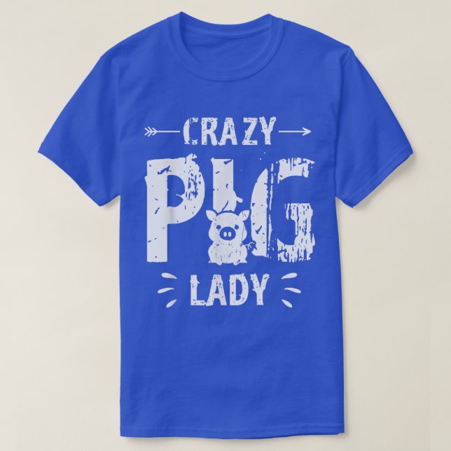 Camiseta Porco Louco Lady Pig Farmação de Fazendas Animais (Frente do Design)