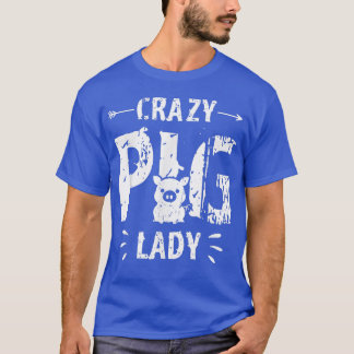 Camiseta Porco Louco Lady Pig Farmação de Fazendas Animais