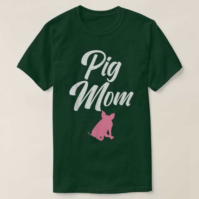 Camiseta Porco Mãe Porco Proprietário de Porcos Farmer Mãe  (Frente do Design)