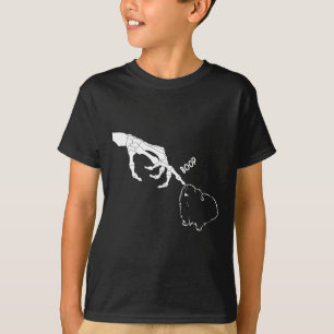 Camiseta Porco Mão de Esqueleto Assustador Boop Divertido E