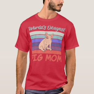 Camiseta Porco Moga Mãe Porco Proprietário de Porcos Porcos