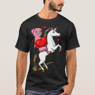 Camiseta Porco Montando Unicórnio Mágico
