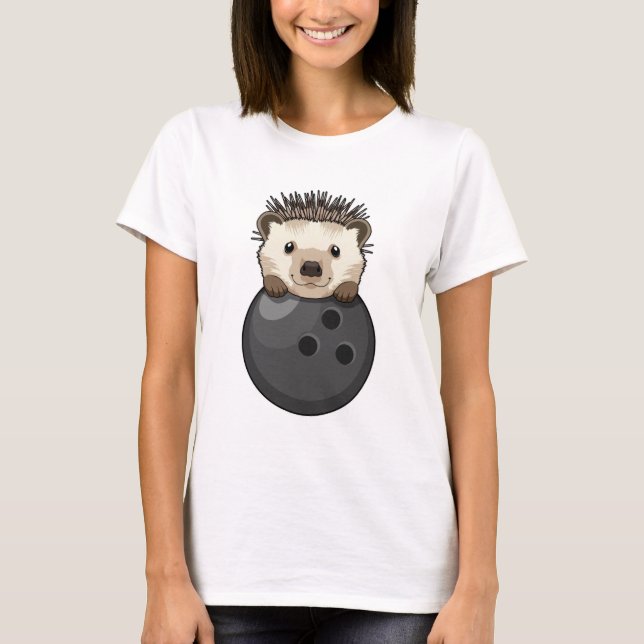 Camiseta Porco na Boliche com Bola de boliche (Frente)
