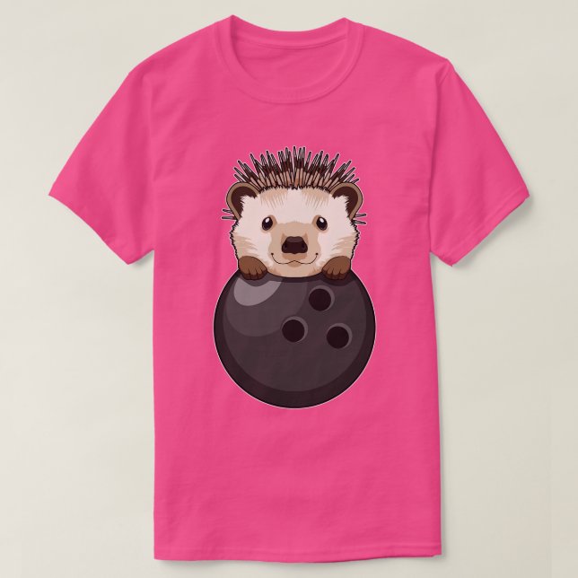 Camiseta Porco na Boliche com Bola de boliche (Frente do Design)