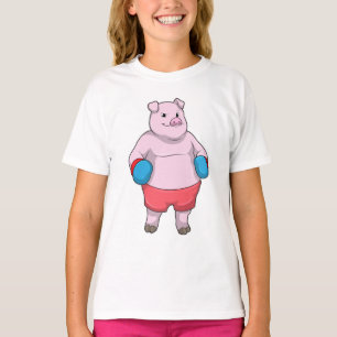 Camiseta Porco na caixa com luvas in a box