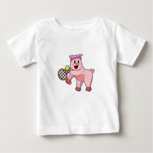 Camiseta Porco na Tênis com suporte de Tênis
