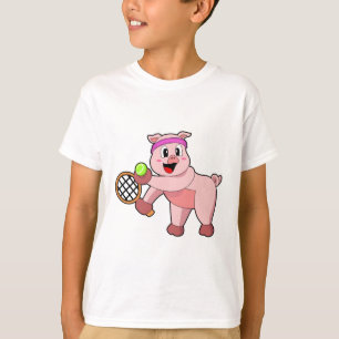 Camiseta Porco na Tênis com suporte de Tênis