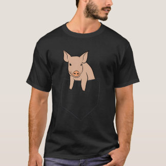 Camiseta Porco No Bolso Porquinhos Engraçados