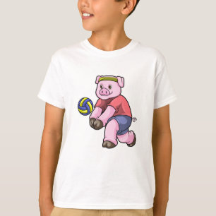 Camiseta Porco no Esporte com Voleibol