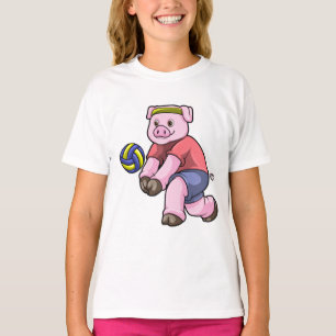 Camiseta Porco no Esporte com Voleibol
