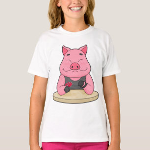 Camiseta Porco no Poker com cartões Poker