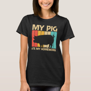 Camiseta Porco Para Crianças Porco Para Fazendas Agricultor
