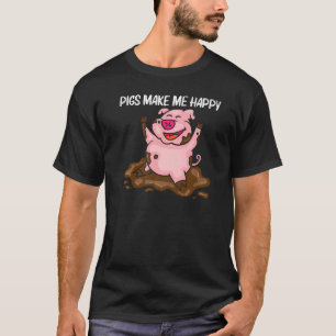 Camiseta Porco Para Homens Fazendas De Porco