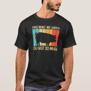 Camiseta Porco Para Homens Porco Explorador De Fazendas