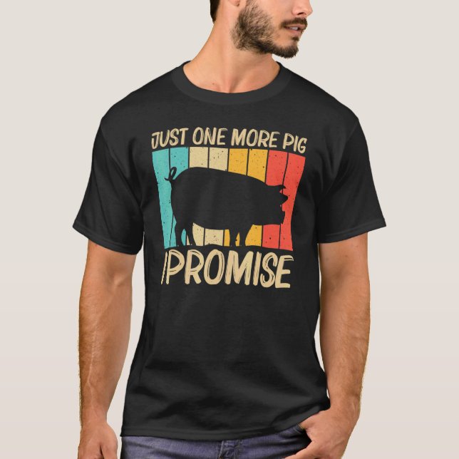 Camiseta Porco Para Homens Porco Explorador De Fazendas (Frente)