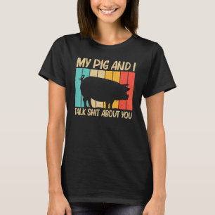 Camiseta Porco Para Homens Suínos Explorando Fazendas Agríc