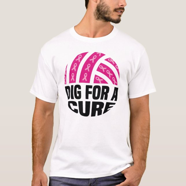 Camiseta Porco Para Um Cancer De Voleibol Curto Outubro Aw (Frente)