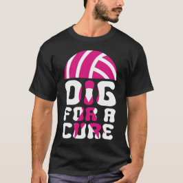 Camiseta Porco Para Um Cancer De Voleibol Curto Outubro Aw