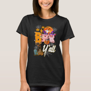 Camiseta Porco Pig Boo Y Halloween Cute Pig Para Mulheres