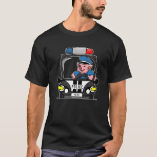Camiseta Porco Policial Porco   Animal de Fazenda  Para Hom
