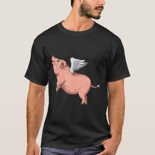 Camiseta Porco Voador Com Alas De Porco De Voo De Asas
