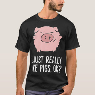 Camiseta Porcos Ao Lover Eu Gosto Muito De Porcos Ok Porcos
