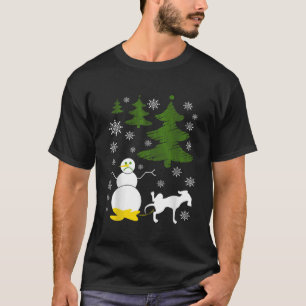 Camiseta Porcos Cachorros em Snowman Ugly XMas Sweater