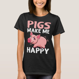 Camiseta Porcos de Porcos Fazenda Me Fazem Feliz