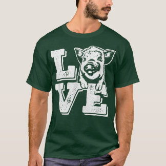 Camiseta Porcos do Amor - Eu Amo Minha Mãe e Pai do Porco