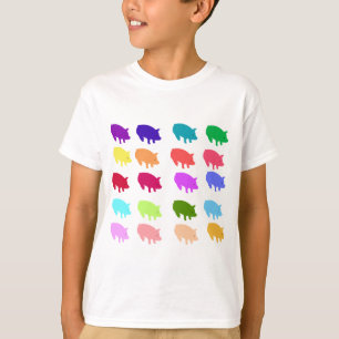 Camiseta Porcos do arco-íris