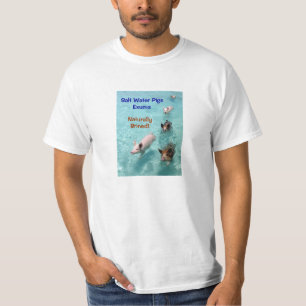 Camiseta Porcos Exuma da água salgada salgado naturalmente!
