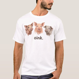 Camiseta Porcos Grunhem Fazenda Animal Porco Engraçado Aman