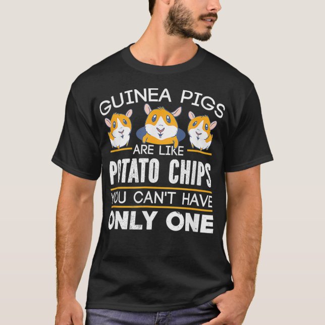 Camiseta Porcos-Guiné são como Chips-Batata Roupa _1 (Frente)