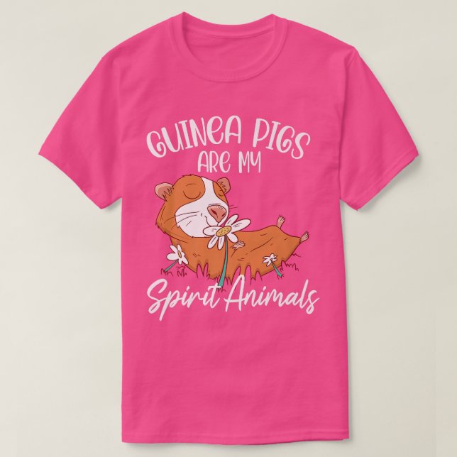 Camiseta Porcos-guineis São Os Meus Animais Espirituosos (Frente do Design)