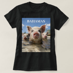 Camiseta Porcos Nadadores das Bahamas - Aventura na Praia d