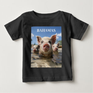 Camiseta Porcos Nadadores das Bahamas - Aventura na Praia d