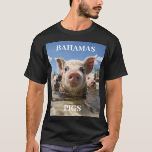 Camiseta Porcos Nadadores das Bahamas - Aventura na Praia d